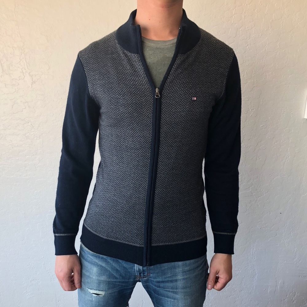 Arrow houndstooth zip cardigan - Small